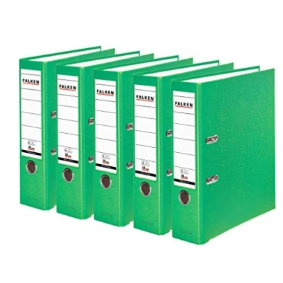 Image de Falken Lot de 3 ou 5 classeurs en plastique Polypropylène 5er Pack breit vert clair