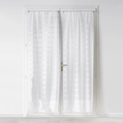 Image de douceur d&#039;interieur Candide Paire Droite Passe Tringle, Blanc, 2 x 70 200 cm