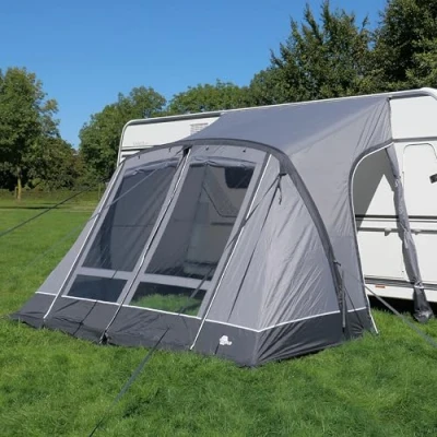 Image de your GEAR Vicenza 350 air Auvent gonflable x 250 cm Avec protection solaire UPF 50+ et colonne d&#039;eau de 5000 mm Gris pompe à