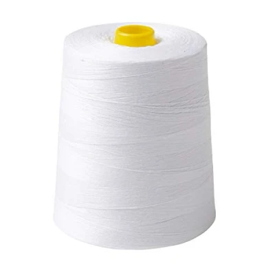 Image de IPEA Fil à coudre Blanc pour Machine et Surjeteuse Grande bobine de 9000 mètres (10000 yard) en Polyester Coutures Couleur BSPOLX1/01