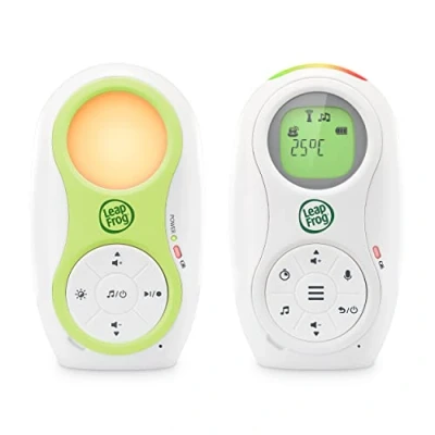 Image de LeapFrog LF80 Babyphone Surveillance Audio Numérique avec Deux Batteries Longue Portée sans Caméra Capteur de Température Fonction Rappel Indicateur Bruit Veilleuse