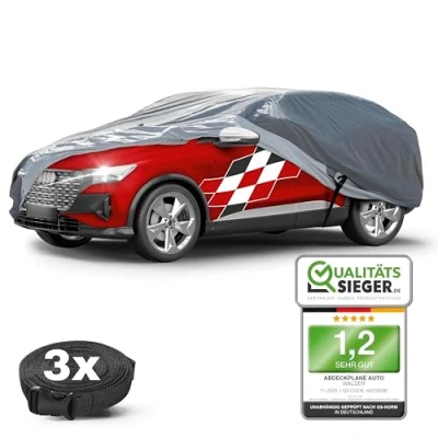 Image de WALSER Bâche Premium All Weather Plus, enduite de PVC, Automobile résistant aux UV, Complet imperméable à l&#039;eau SUV Taille L