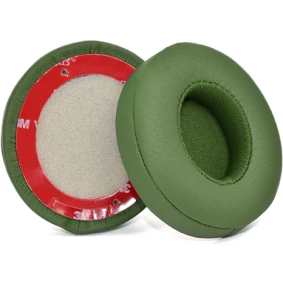 Image de Solo3 Coussinets de Rechange pour Casque sans Fil Beats Solo 2 &amp; 3 en Mousse à mémoire Forme avec Cuir protéiné Doux (Vert)