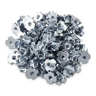 Image de 100 x Écrous à Griffes M5 8 15 mm avec 4 Pointes pour la Fixation de Composants Fabrication Meubles