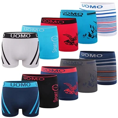 Image de L&amp;K Lot de 10 Boxers rétro pour Hommes Men Microfibre en modèles différents 1209 Un L/XL