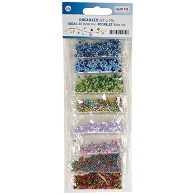 Image de GLOREX Mix perles rocailles, Multicolore, taille unique, 6 1630 166