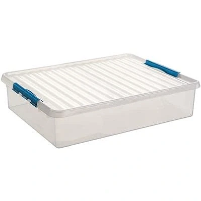 Image de Sunware Q Line Boîte de rangement Bleu transparent 60 l