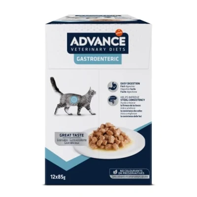 Image de Advance Veterinary Diets Gastroenteric Nourriture Humide pour Chats: Multipack 12 sachets 85g