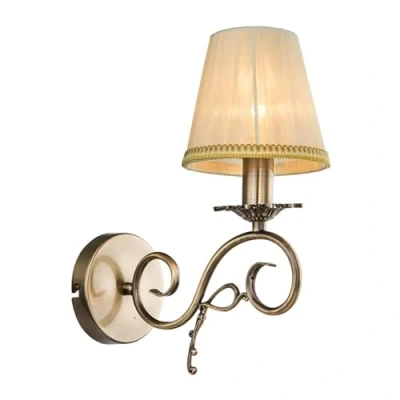 Image de Lindby Applique Murale Tissu Finnick à intensité variable (Traditionnel) en Bronze Textile e. a. pour Salon &amp; Salle manger (1 lampe,à E14), Applique, Lampe Murale, Eclairage, Luminaire Mural