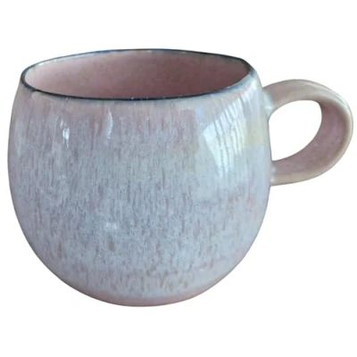Image de PintoCer Tasse avec poignée, céramique en grès, idéale pour le café, lait, thé et chocolat, passe au lave vaisselle micro ondes