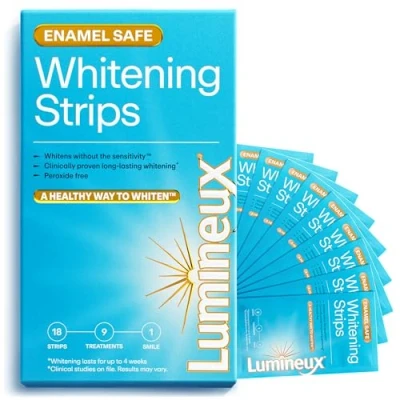 Image de Lumineux Bandes Blanchiment Dentaire 7 Traitements Sans Peroxyde Préserve L&#039;émail Pour des Dents Plus Blanches Sensibilité Formulé par Dentistes Non Toxique