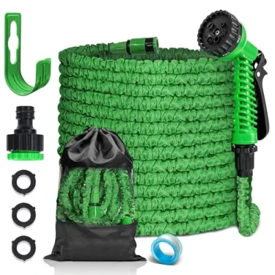 Image de FASCINATDECO Tuyau d&#039;Arrosage Extensible 23m, Arrosage Extensible, Flexible avec 7 Modes d&#039;Arrosage, Léger et Facile à Ranger Pour Irrigation, Laver La Voiture, Baigner