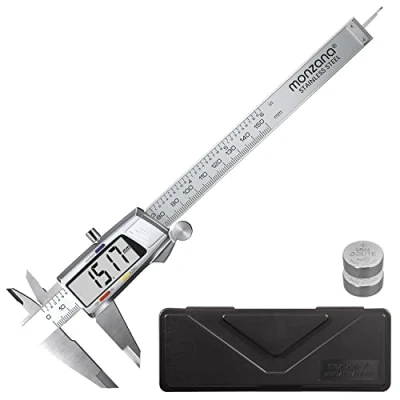 Image de MONZANA® Pied à coulisse numérique acier inoxydable 150mm écran LCD digital boîte de rangement calibre a instrument mesure