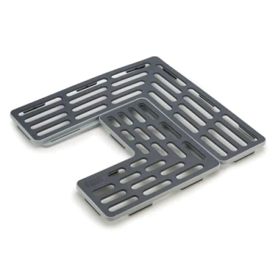 Image de Joseph Adjustable Sink Mat Saver Grey Set of 2