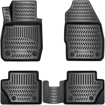 Image de Elmasline Ensemble de tapis sol en caoutchouc, design 3D, pour Ford Fiesta VII, année construction à partir 2017, bord extra haut 5 cm