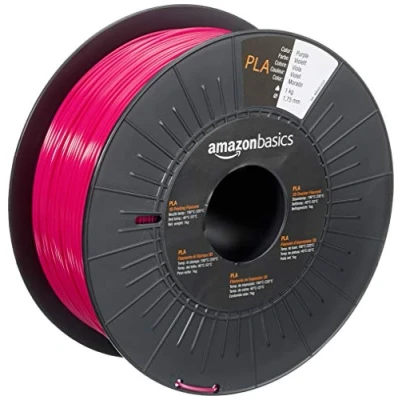 Image de Amazon Basics Filament PLA pour imprimante 3D, 1.75 mm, Violet, Bobine, 1 kg