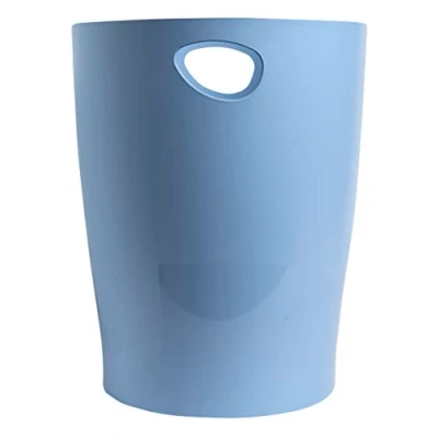 Image de Exacompta Réf. 45309D 1 corbeille à papier, poubelle ECOBIN BeeBlue avec poignées Volume 15 litres Dimensions 26,3 x 33,5 cm Pour bureau ou maison couleur bleu clair