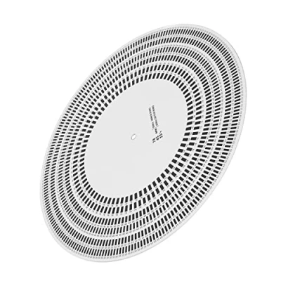 Image de AUHX Tapis de Stroboscope Platine, tachymètre Double Face Disque stroboscopique calibrage Phono réglage Vitesse détection Rotation pour Le Lecteur
