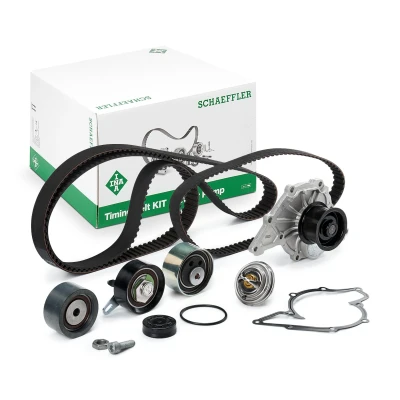 Image de INA 530 0416 31 pompe à eau + Kit De Distribution avec thermostat AUDI: A4 B6/B7 Cabriolet, B7 Berline, A6 C5 Berline