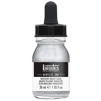 Image de Liquitex Professional Encre Acrylique Flacon Avec Pipette 30 ml Argent Iridescent