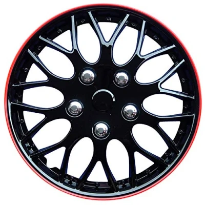 Image de AutoStyle PP 9706IR Enjoliveurs 16Pouces noir/rouge