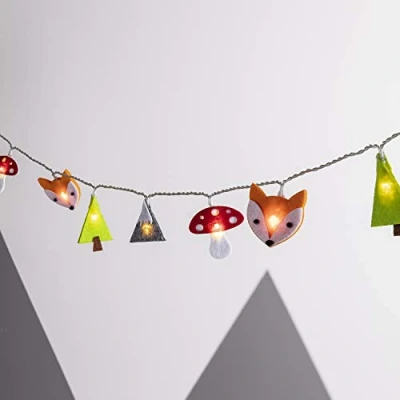 Image de Lights4fun Guirlande Lumineuse Enfant en Feutre avec 16 LED Blanc Chaud à Piles