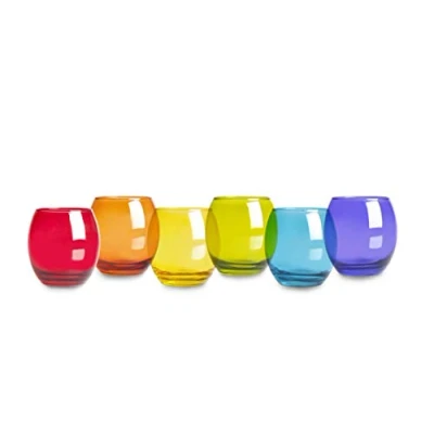 Image de Excelsa San Josè Lot de 6 verres à eau, verre, multicolore,40.5cl