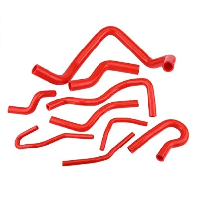 Image de Kit de tuyau radiateur en Silicone, 9 pièces automatique Silicone pour Civic D15 D16 SOHC EG/EK 1992 2000(rouge)