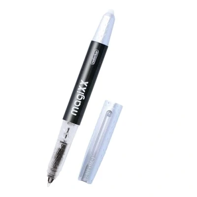 Image de Online stylo roller effaçable Noir, à cartouches d&#039;encre bleue, grip ergonomique, cartouche inluse, rechargeable, ideal pour enfants et l&#039;école