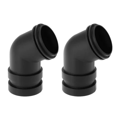 Image de ECSiNG 2 Pièces Adaptateur Coudé pour Ponceuse à Bande en Plastique Buse Anti poussière Compatible avec Makita 9403 Pièce de Rechange 416497 7, Noir
