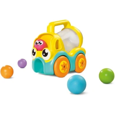 Image de Camion Fun Trott Tomy Toomies Trotteur avec citerne Qui Tourne et Lance des balles Jouet Amusant de Cause à Effet pour bébé dès 18 Mois