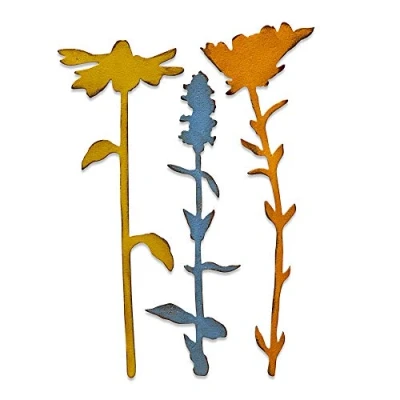 Image de Sizzix Thinlits Die 665097 Flutter sur par Jessica Scott Lot de 9 Matrices découpe pour Scrapbooking, Multicolor, Taille unique