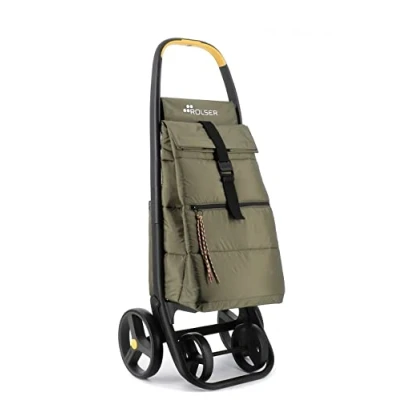 Image de Chariot de Course Rolser Clec Termo Polar 8 Plus Lemon 4 Grandes Roues Kaki