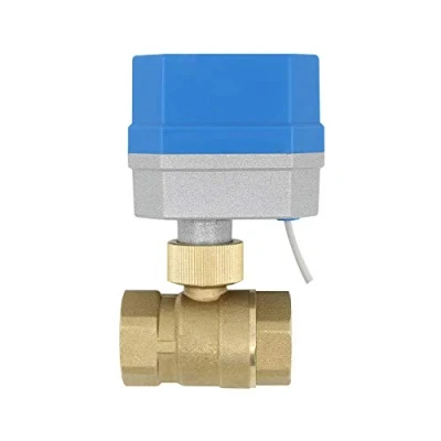 Image de vanne 2 voies motorisee electrovanne 220v spherique electrique 1/2 3/4 1 1/4 pouce (DN20 pouce)