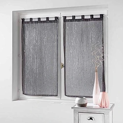 Image de douceur d&#039;interieur 1626531 Paire, Polyester, Anthracite, 2 x 90 160 CM