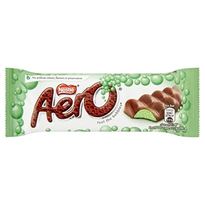 Image de Aero Barre de chocolat à la menthe Bubbly lot 6 barres 40 g