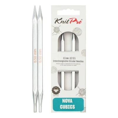 Image de KnitPro KP12326 Nova Cubics Aiguilles Circulaires Interchangeables Bois Laiton Brillant 6,5 mm