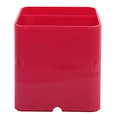 Image de Exacompta Réf. 67784D carton de 10 Pots à crayons PEN CUBE Iderama Avec 2 compartiments taille et hauteur différentes Dimensions 7,4x7,4x9,3 cm Couleur framboise