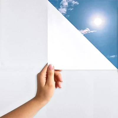 Image de MARAPON® Film Fenêtre Anti Regards Autocollant Opaque Blanc [118x200 cm] avec eBook et Conseils Occultant Préserve Vie Privée Brise Vue Salle de Bain WC