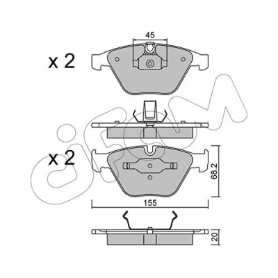 Image de Kit de plaquettes frein, frein à disque CIFAM 822 558 4