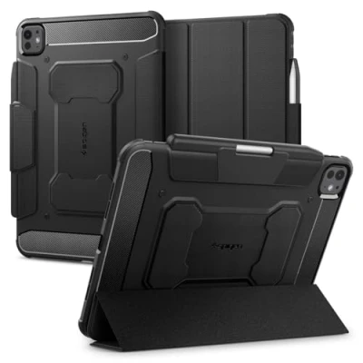 Image de Spigen Rugged Armor Pro Coque Compatible avec iPad 11 Pouces 5ème Génération M4 (2024) [Rangement de Stylo] Noir