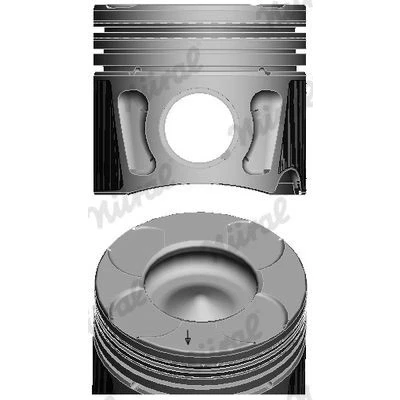 Image de NÜRAL 87 435700 10 Piston 69,6 avec canal de refroidissement, porte segment OPEL: Astra J 5 portes, Corsa D 3/5 Meriva B