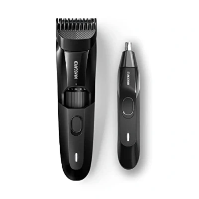 Image de le duo de toilettage pour visage MANSCAPED® contient : la tondeuse à barbe précision Beard Hedger® et poils du nez des oreilles The Weed Whacker® 2.0