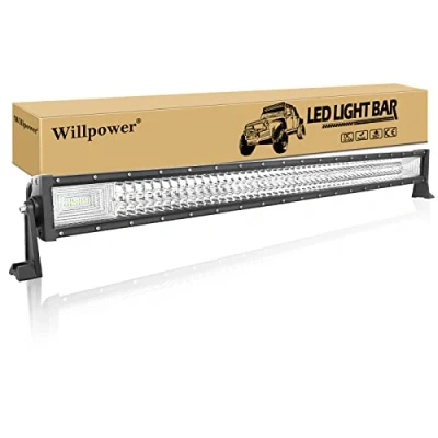 Image de Willpower 107cm 540W Barre LED 4X4 7D Combo Faisceau de Spot D&#039;inondation 12V 24V 6000K Lumineuse pour Voiture Camion Tracteur Offroad Véhicules ATV UTV