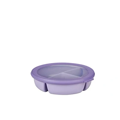 Image de Mepal Bol bento Cirqula 3 cases multi usage rond Boîte de conservation hermétique Conserver un repas séparé Meal prep containers &amp; boîtes alimentaires Vivid lilac