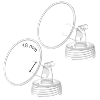 Image de Lot de 2 x 18 mm maymom pour pompe Spectra S1/S2 Avec lanière large Non originale Shop Remplace Shield (petite lance Flansch) (18 deux brides).m