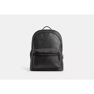 Image de Coach Charter Backpack IN Signature Unisex Sac à dos, Taille: One Size, Charcoal