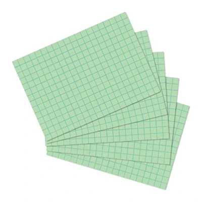 Image de Herlitz Lot de 100 fiches bristol Format A4/A5/A6/A7/A8 A6 quadrillé kariert vert