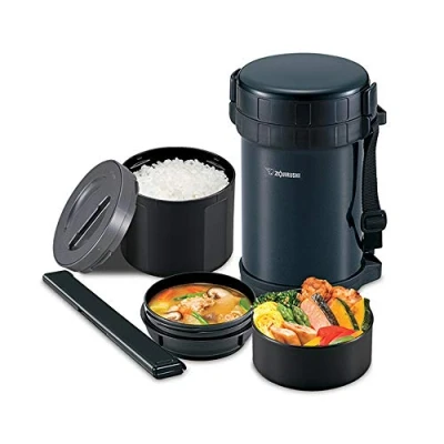 Image de ZOJIRUSHI Bocal à déjeuner isotherme, bleu marine, 1,4 l