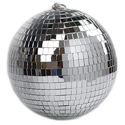 Image de Boule disco effet miroir 20 cm Idéal pour une fête ou un DJ lumière Noël